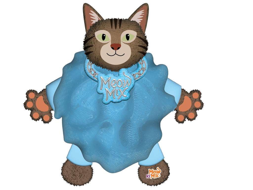 Tabby Loofah Kicker Toy