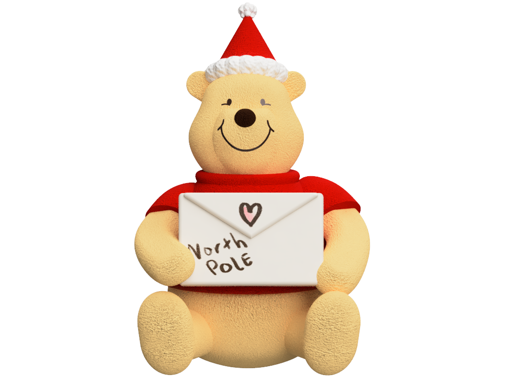 Holiday Pooh Letter Toy