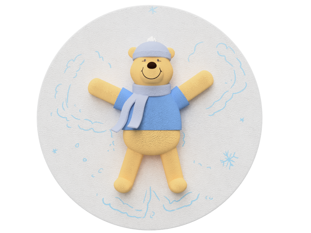 Holiday Pooh Bear Plush Toy