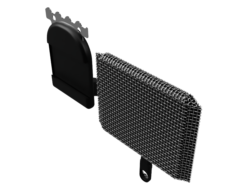 Grill Mesh Brush Disassembled View
